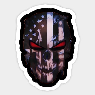 Patriot Punisher Skull by TR1 Sticker